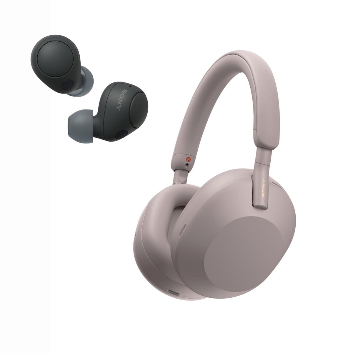 Sony WH-1000XM5 Premium Noise Canceling Headphones (Smoky Pink) con WF-C700N True Wireless Earbuds Gratis (Black)