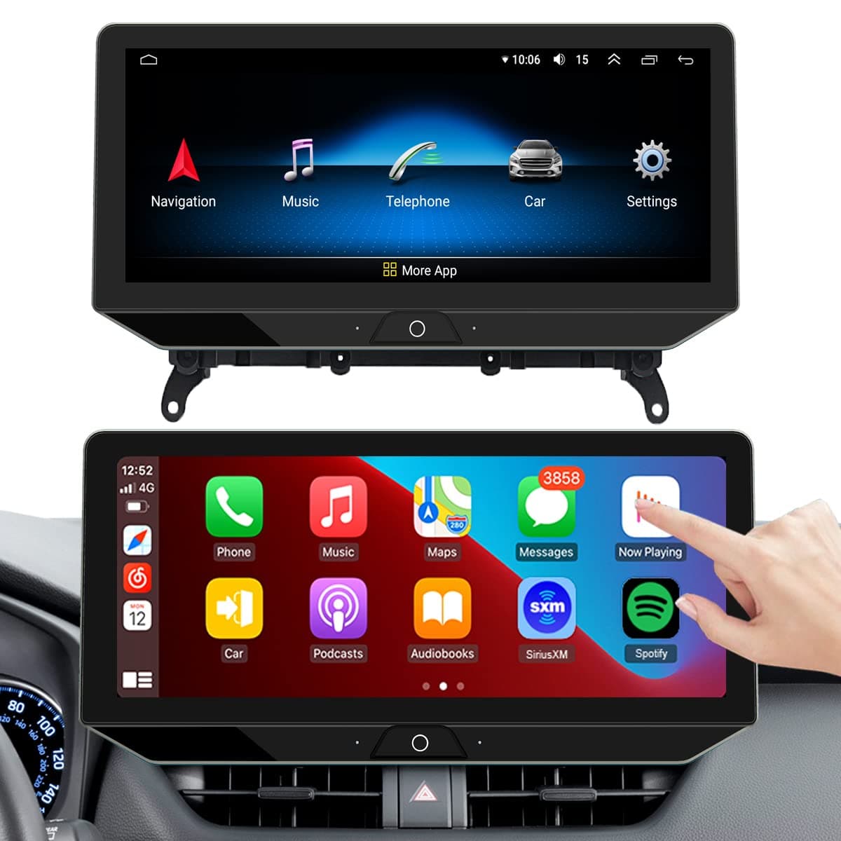 for Toyota RAV4 Radio Upgrade 2019 2020 2021 2022, Android Stereo Replacement, IPS 12.3inch Touch Screen, 8 core COU 4G RAM 64G ROM, Wireless carplay Android Auto B09XB8N8S2-1