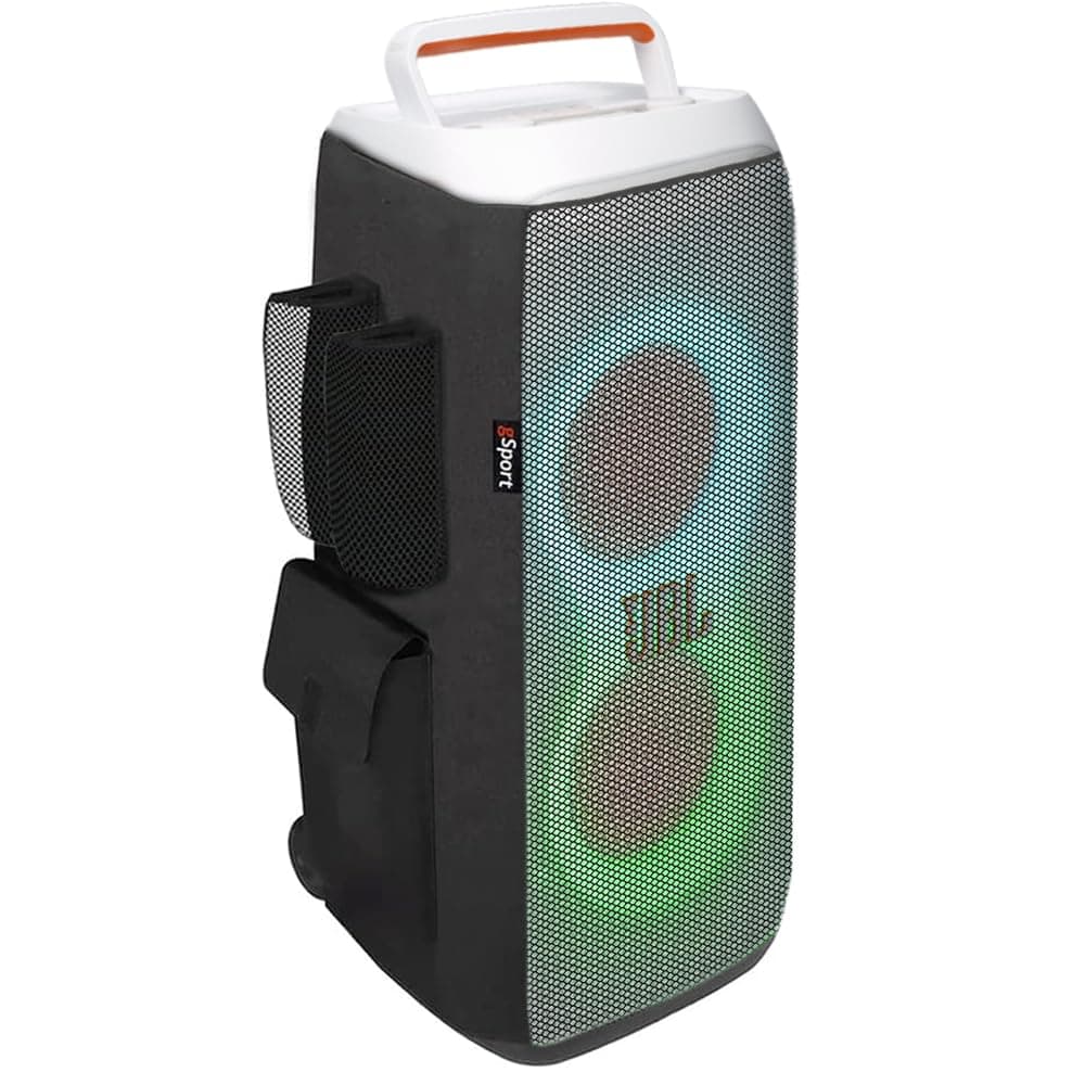 JBL PARTYBOX Club 120 Portable Party Speaker Bundle con gSport Cargo Sleeve (White) GSPORT-PBC120-CS-W