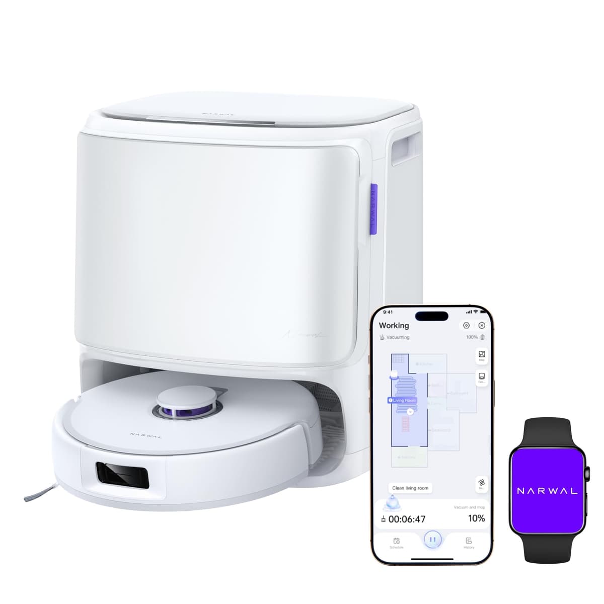 NARWAL Freo X10 Pro - Robot aspirador y fregasuelos con auto-vaciado y lavado YJCC027