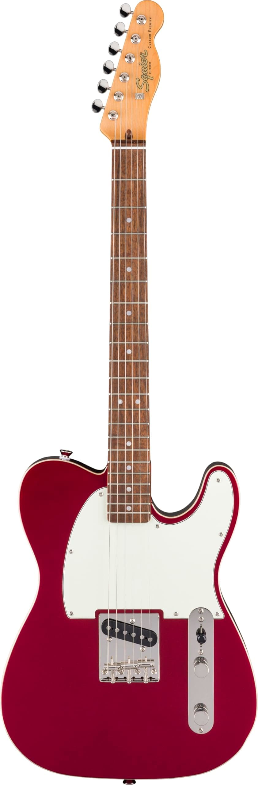 Fender Classic Vibe Custom Esquire, diapasón de Laurel, golpeador Parchment, Candy Apple Red 0374043509