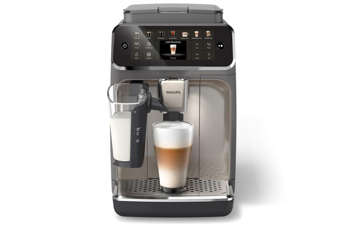Philips Serie 4400 - Cafetera espresso totalmente automática con LatteGo, Molinillo integrado (EP4444/90)