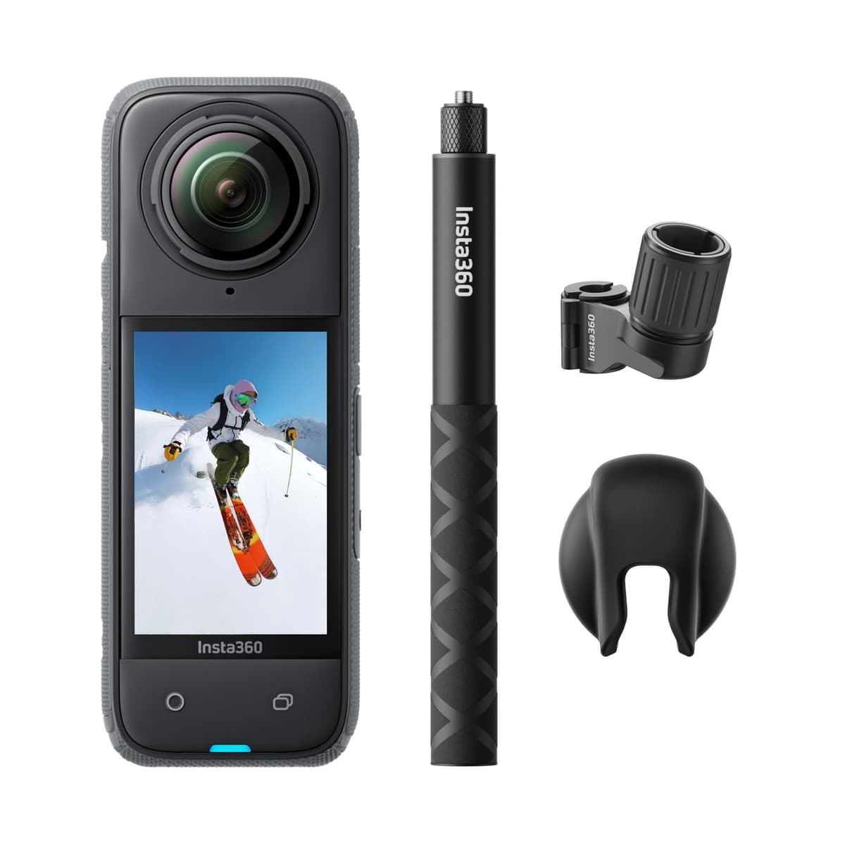 Insta360 X4 Ski Bundle - Cámara 360 8K resistente al agua con baterías y accesorios CINSABMA-S2-NSD