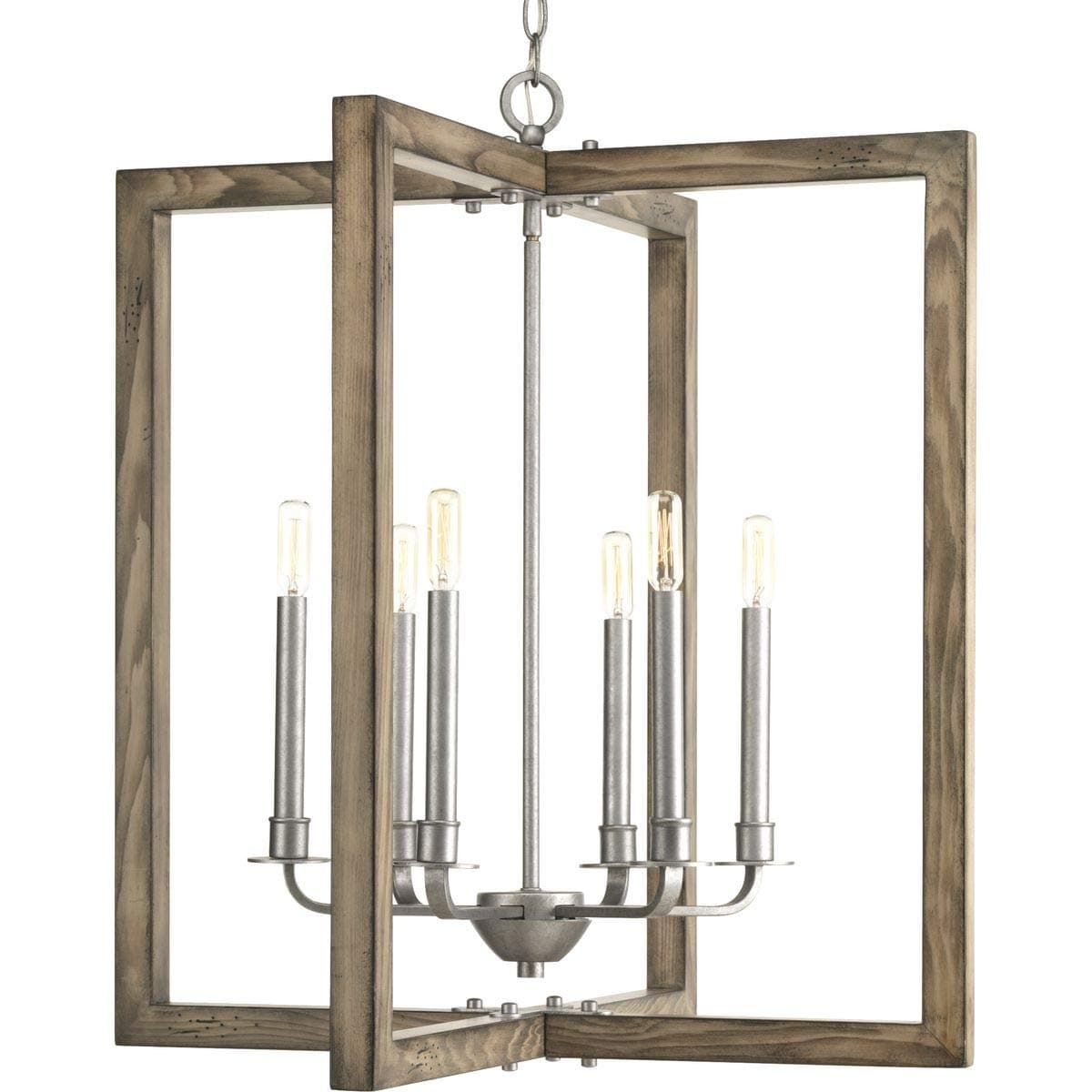 Progress Lighting Turnbury Colección Lámpara Colgante Costera de 6 Luces Galvanizada P4761-141