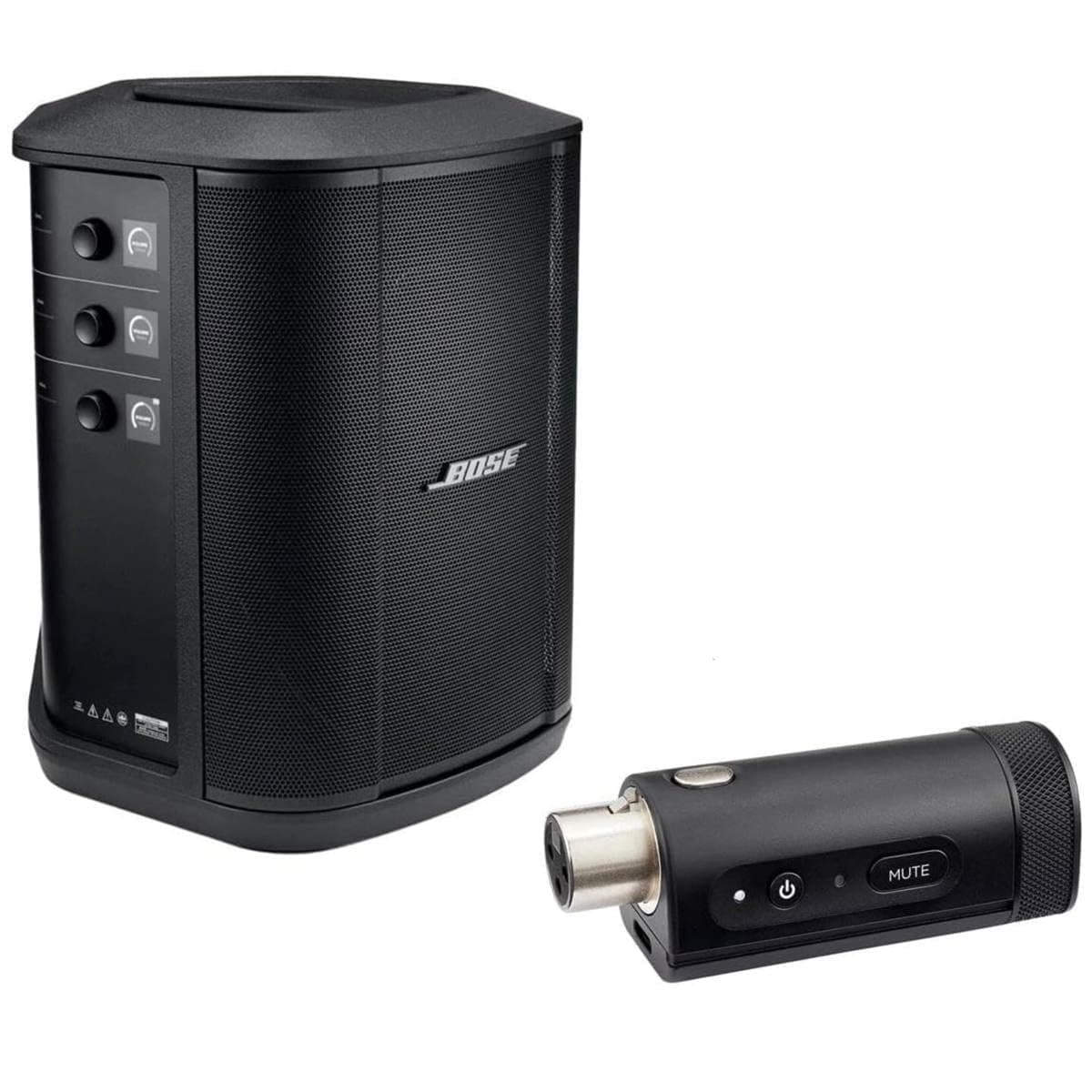 Bose S1 Pro+ Portable Wireless PA System con Bluetooth, Black y transmisor inalámbrico XLR para micrófono 869583-1110 K5