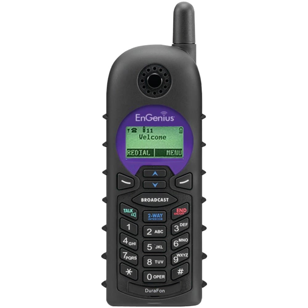 EnGenius Technologies DURAFON-SIP-HC Teléfono de línea fija de 1 auricular, 900 Mhz Radiofrecuencia, Negro