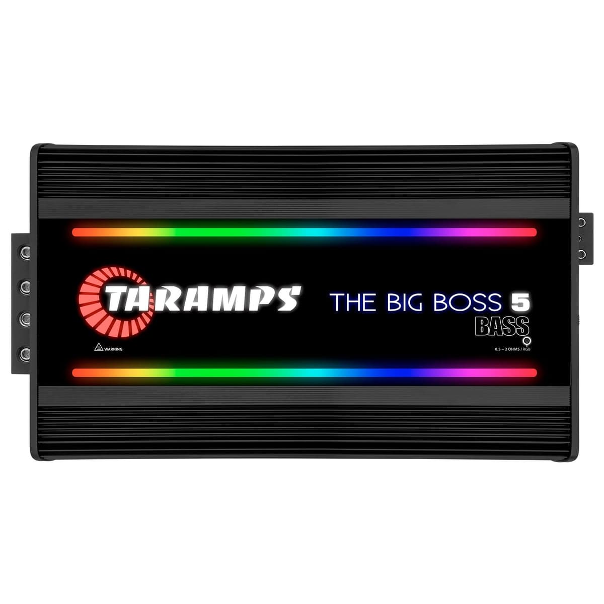 Taramps The Big Boss 5 Bass Black Monoblock RGB Effects 0.5~2 Ohms 5000 Watts RMS Multi-Impedance Amplificador Digital Monobloque para Auto, Indicador LED, Clase D, Crossover, 5k, Ideal para Subwoofers
