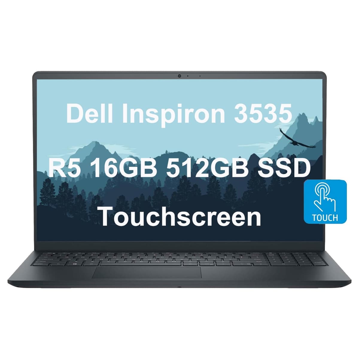 Dell Inspiron 15 Laptop de 15.6" (Pantalla táctil FHD, AMD Ryzen 5 7530U, 16GB RAM, 512GB SSD PCIe, (6 núcleos supera a i7-1165G7)) Teclado numérico, Cámara web, Inspiron 3000 3535 2023, Windows 11 Home, Negro carbón Inspiron 3535