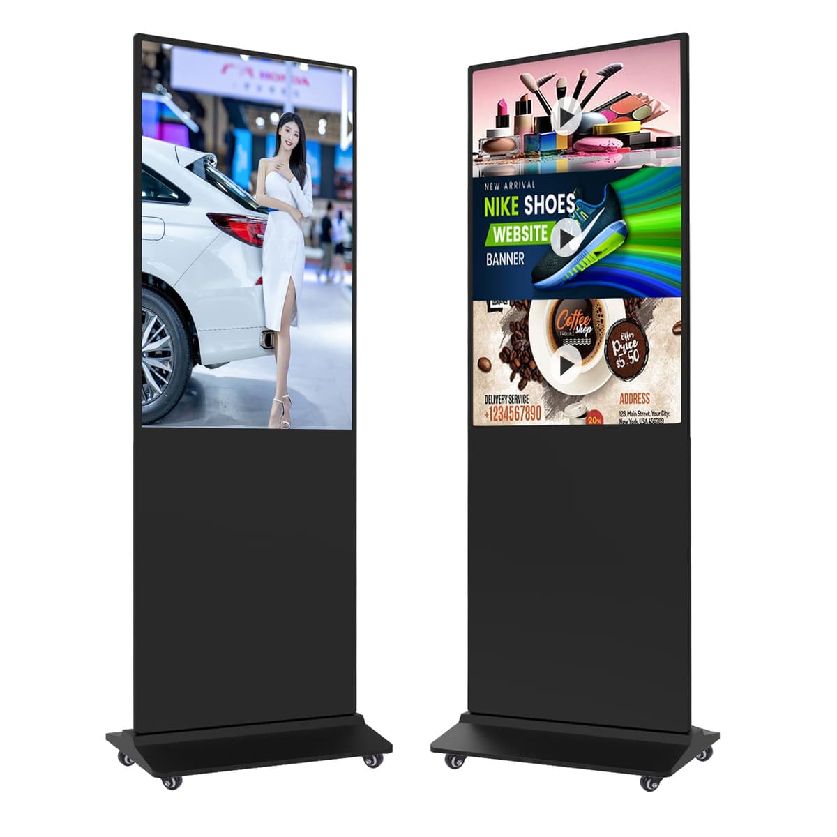JPIYEIC 43" Señalización digital 4K Android IPS para interiores con CMS IFS43A-7