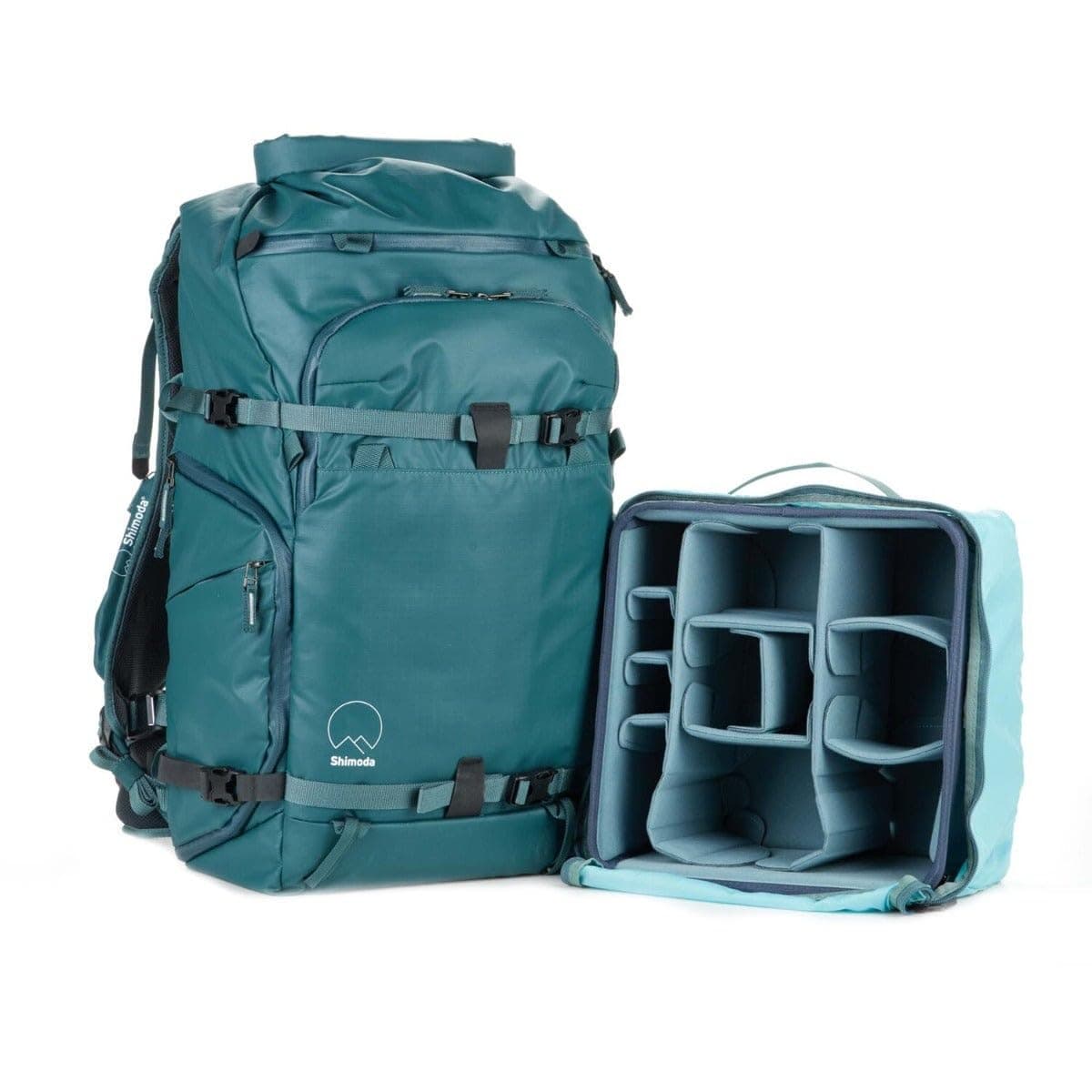 Kit de inicio Shimoda Action X40 v2 para mujer (con unidad central DSLR mediana) - Verde azulado (520-135)