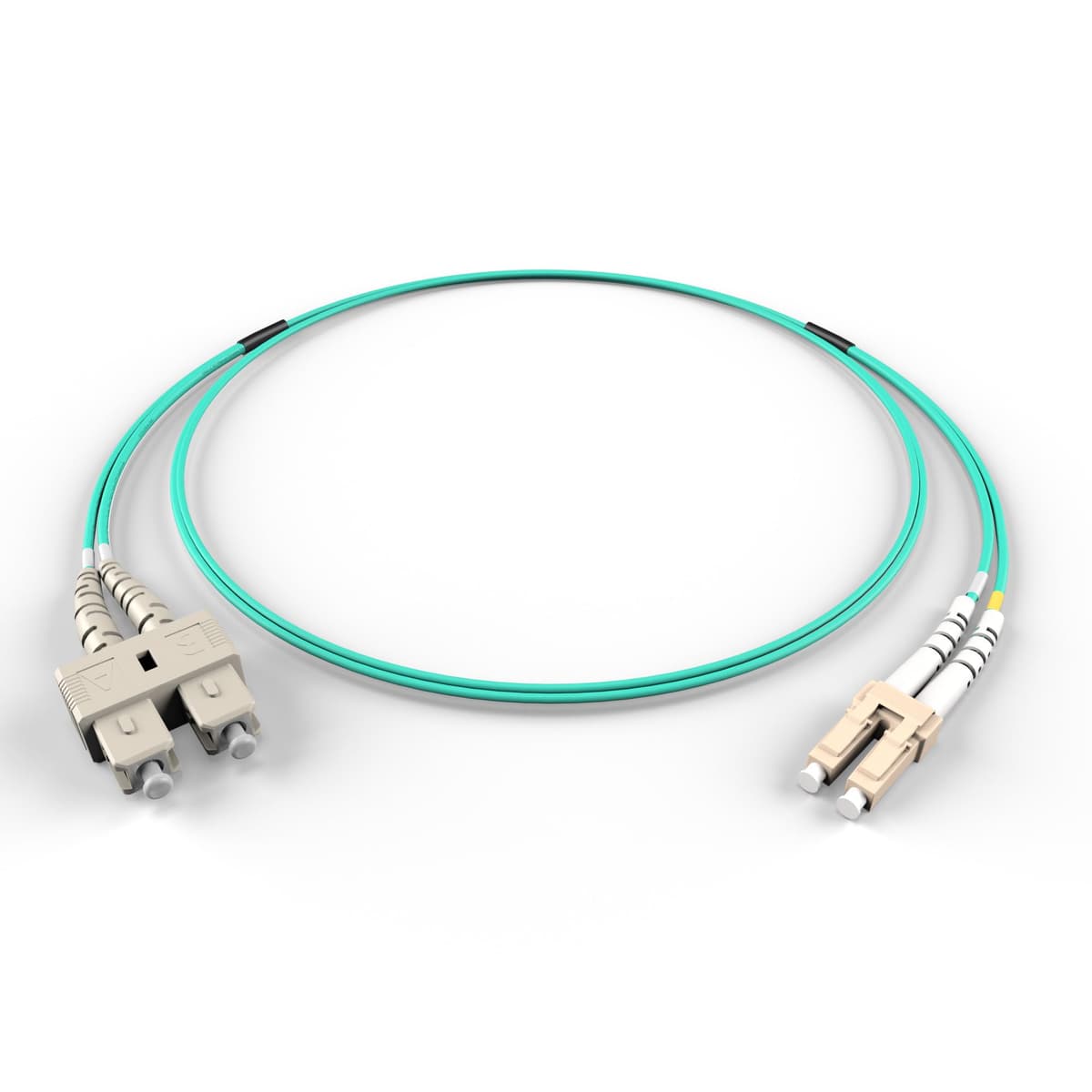 Cable patch FCD LC-SC OM3 de fibra - Duplex 50/125µm multimodo con vidrio Corning | 300 m (984.25 ft) | Redes al por mayor, centros de datos, telecomunicaciones, aplicaciones empresariales | Longitudes: 0.5 m-300 m FCDUS47v8977