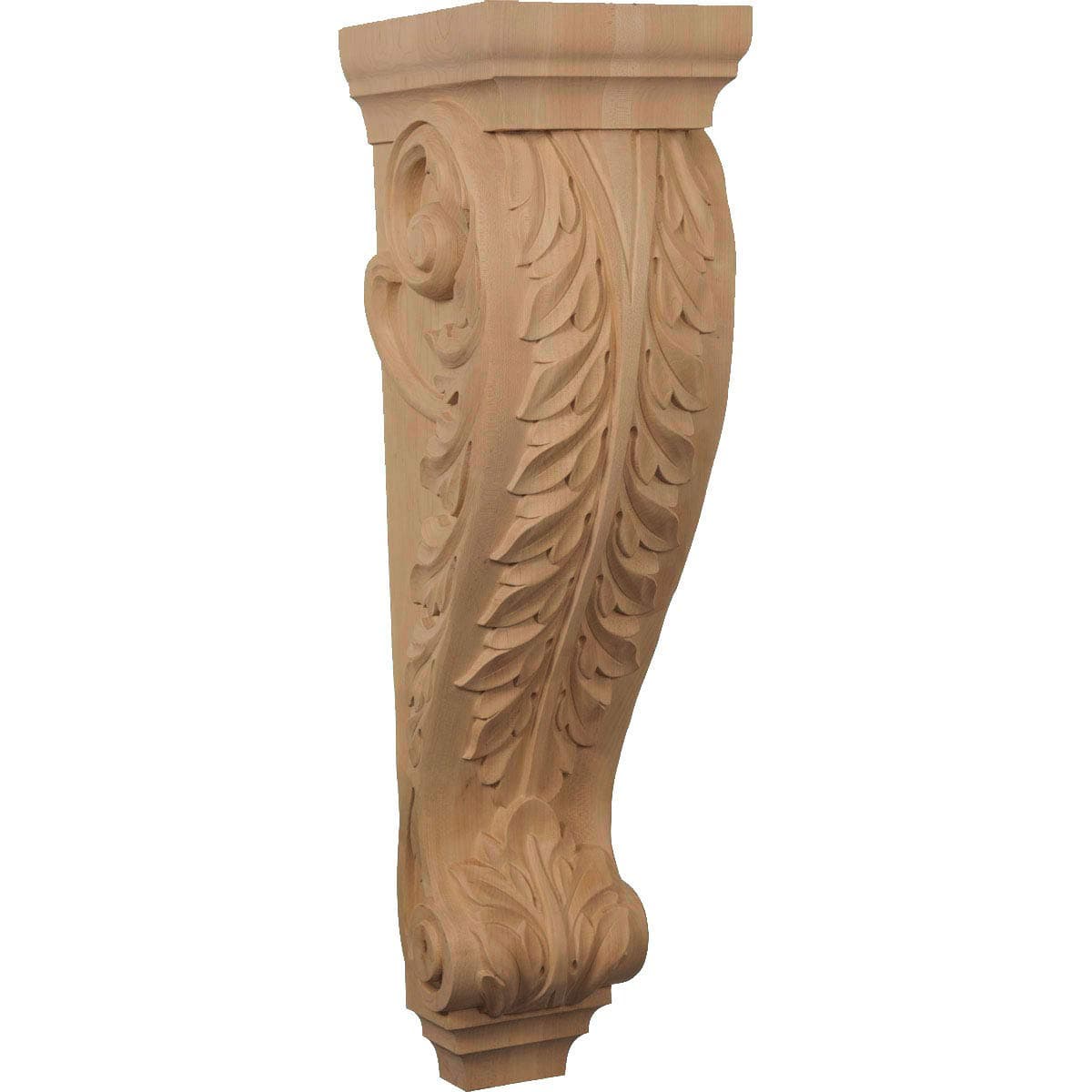 Ekena Millwork 8W x 9D x 30H Large Jumbo Acanthus Wood Corbel, Walnut CORW08X09X30ACWA