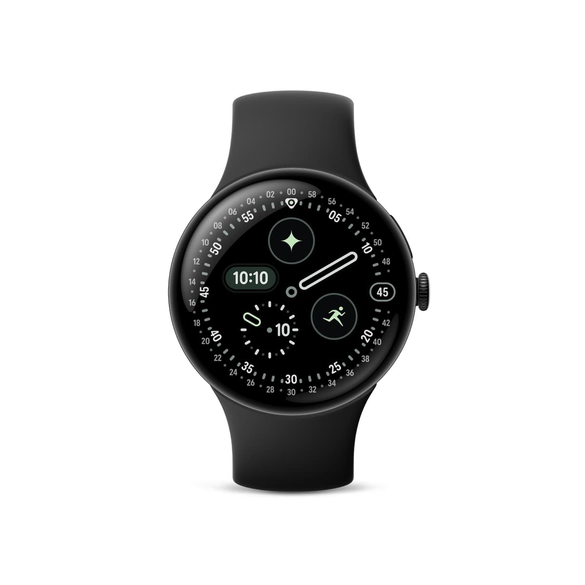 Google Pixel Watch 4 (41 mm) - Smartwatch Android - Monitoreo de Ritmo Cardíaco y Sueño - Batería de 30 Horas - Seguimiento Fitness - Google AI - Caja de Aluminio Mate Negro - Correa Activa Obsidiana - LTE (Modelo 2025) GA06001-US
