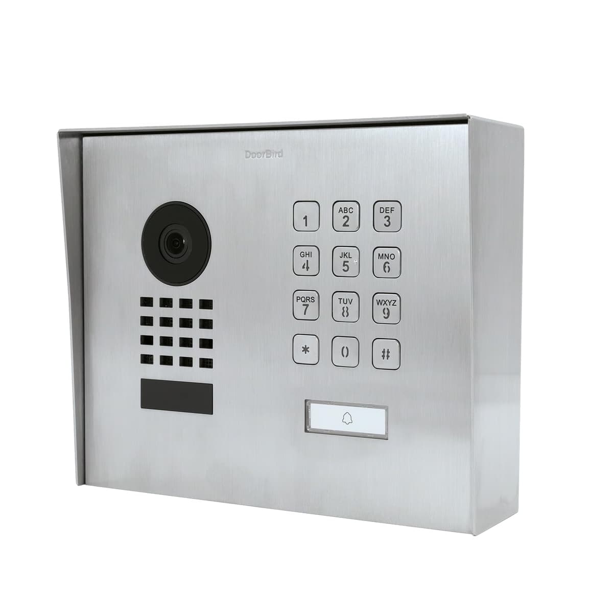 DoorBird D1101KH Modern Estación de Video IP para puerta, montaje superficial, acero inoxidable cepillado 4260423867574