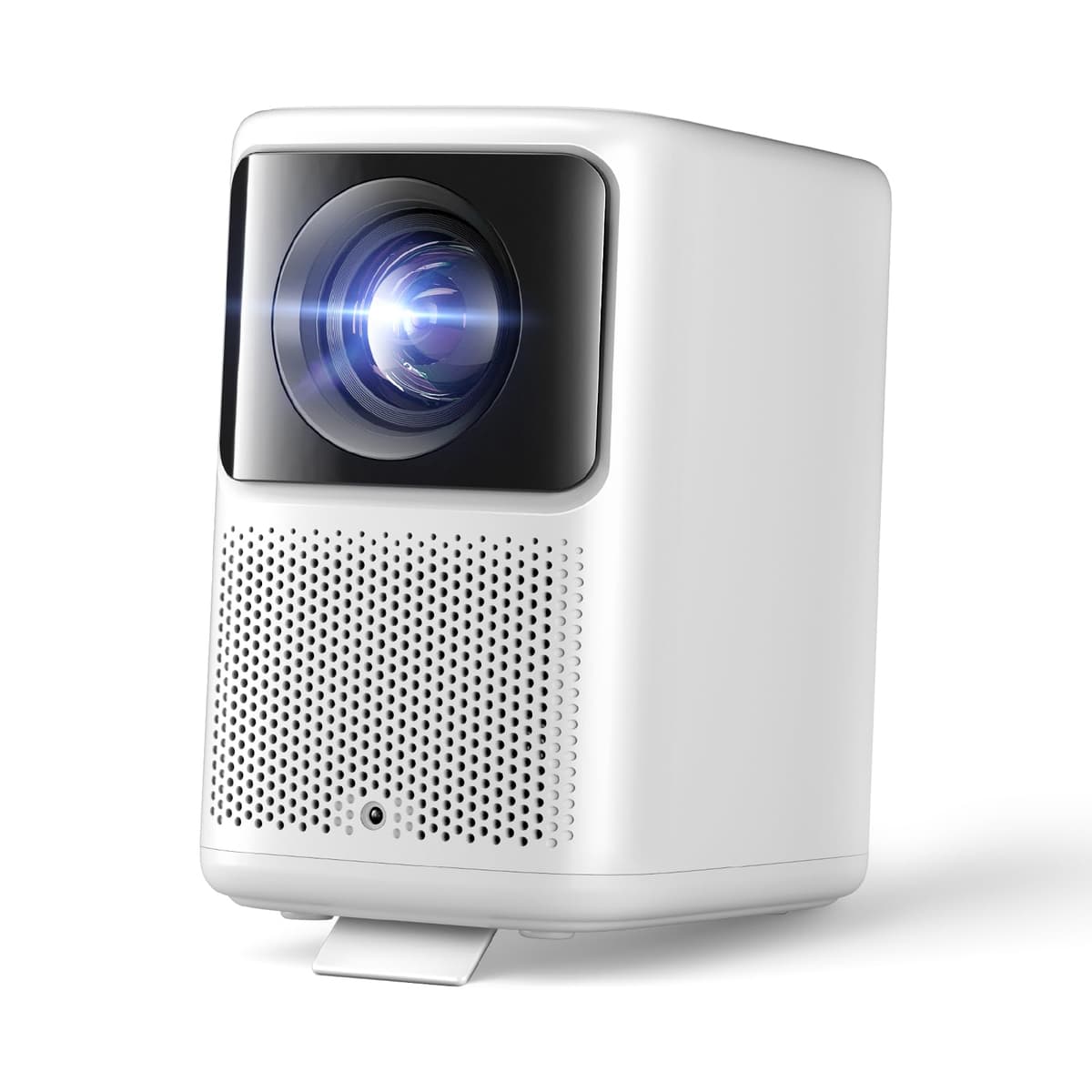 Proyector portátil Dangbei N2 1080P, 400 ISO lúmenes, con licencia oficial de Netflix, imagen de 120 pulgadas, proyector para el hogar con WiFi y Bluetooth, parlante doble Dolby de 6W, autoenfoque (blanco) CF5-White