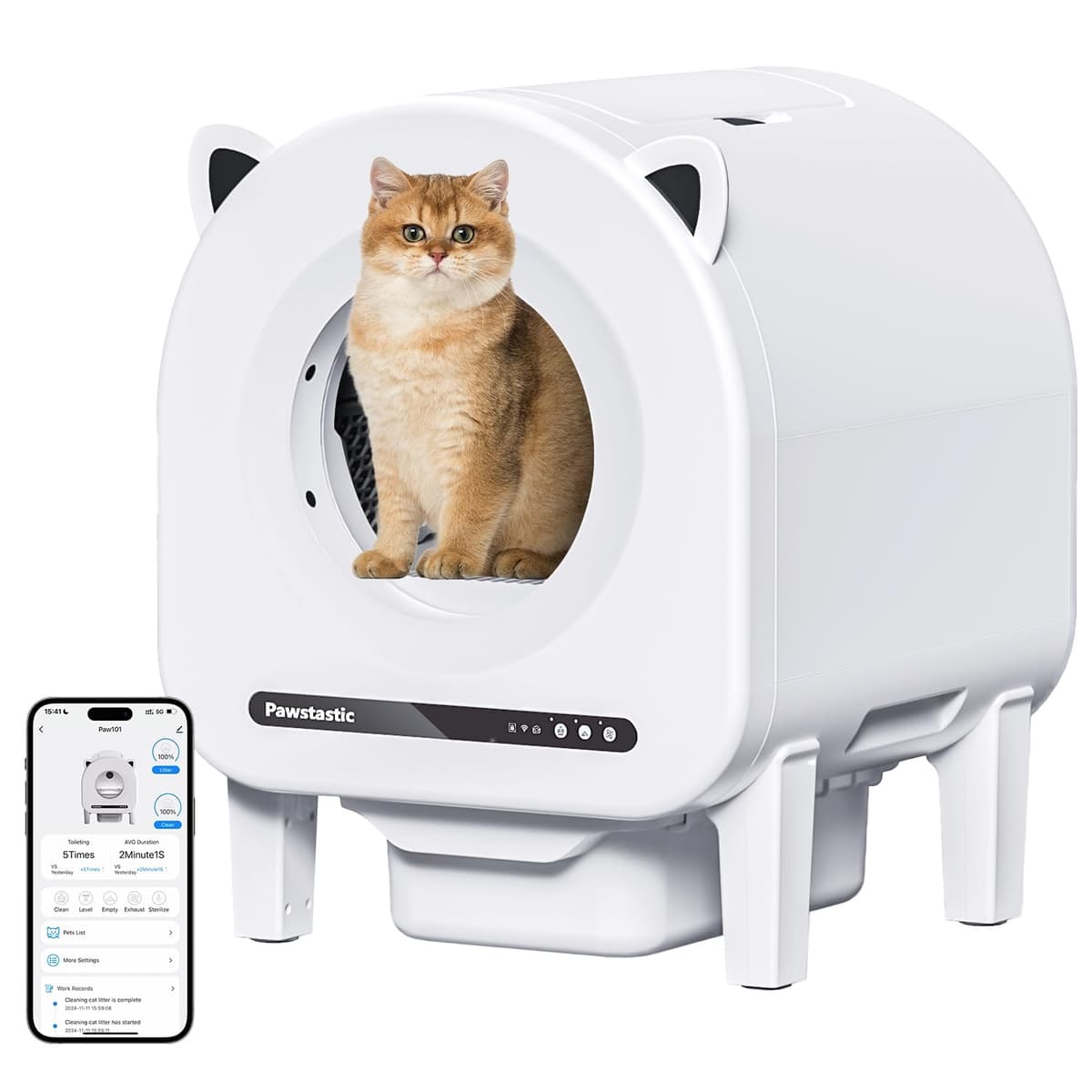 Pawstastic Caja de Arena Autolimpiante para Gatos Paw102