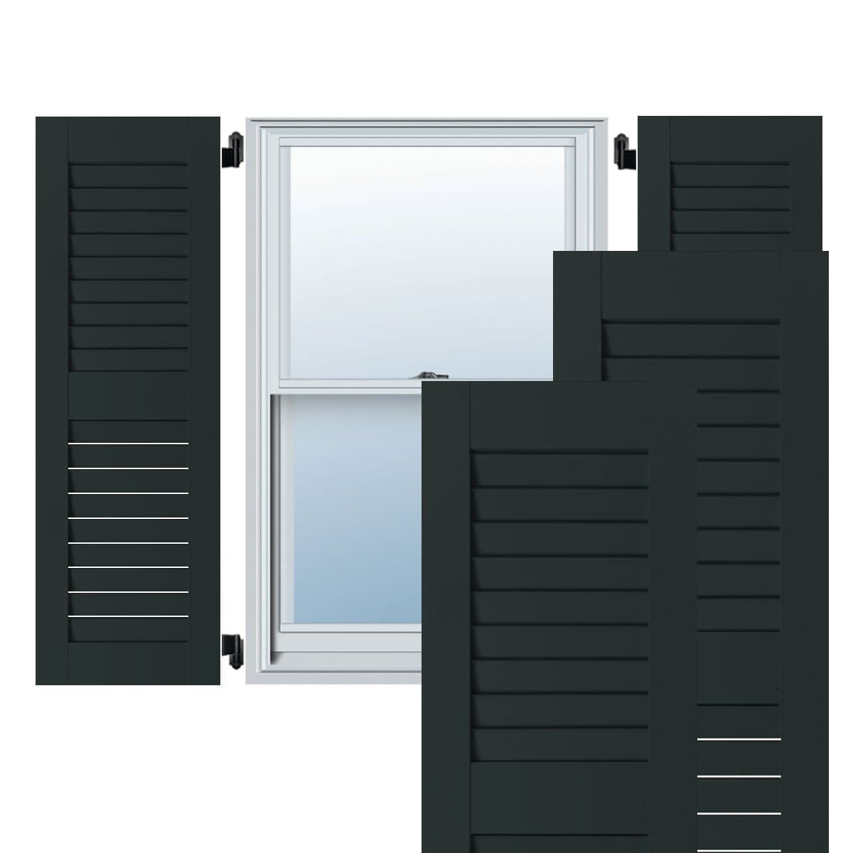 Ekena Millwork RWL12X061DGM Persianas exteriores louvered 12" x 61" dark green