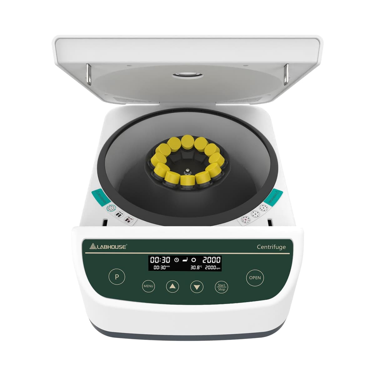 LABHOUSE Centrífuga de banco LC500-12 - Rotor angular 12 posiciones, 500-4000 RPM, 9 programas LH-US-LC500-12