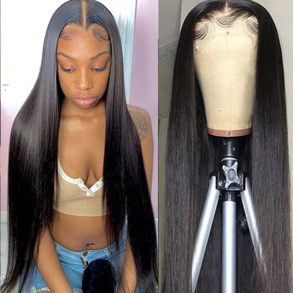 FLYBAO Glueless Wig Human Hair Pre Plucked Pre Cut 230% Density Closure Wigs 5x6 Body Wave HD Lace Front 12A Lace Frontal Bleached Knots Natural Hairline FLB-lace wig