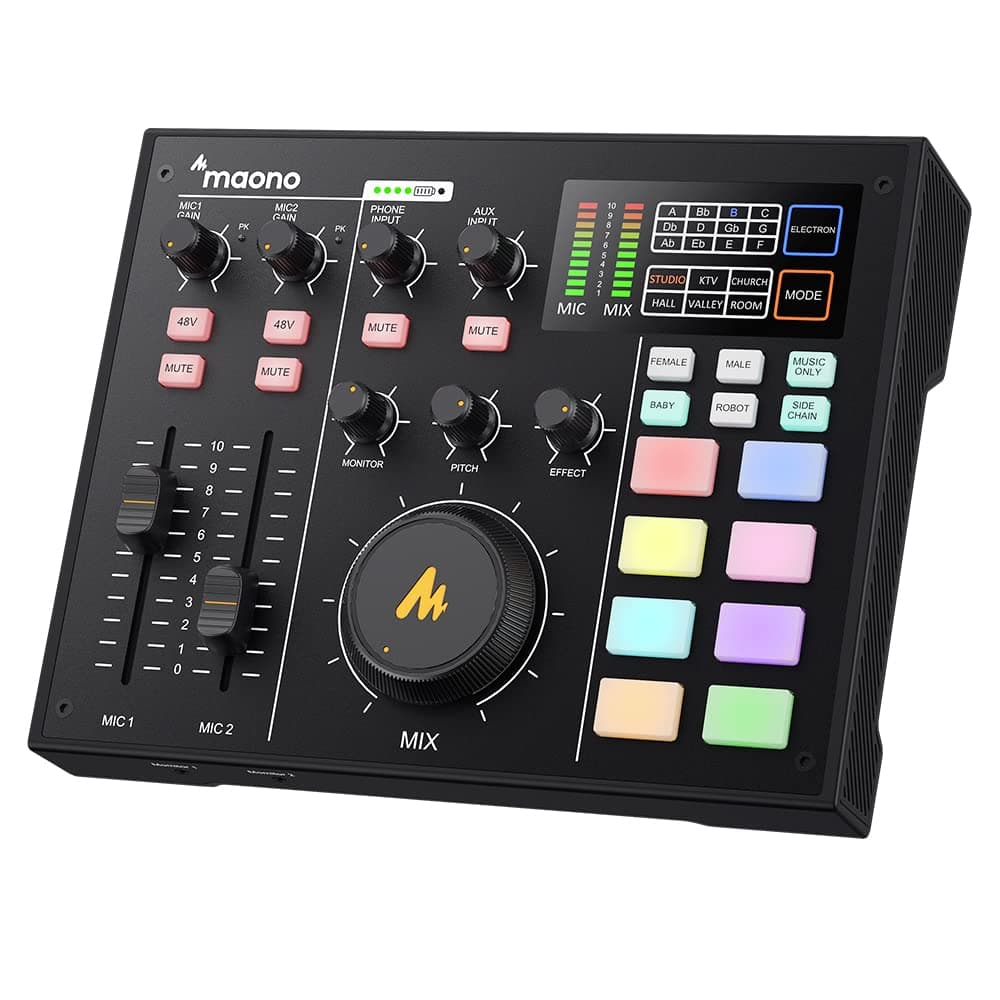 Maonocaster AM100 K0 - Estudio portátil todo en uno para podcast y streaming