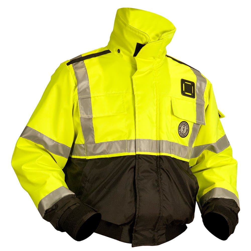Mustang Survival Chaqueta Flotante de Alta Visibilidad Fluorescente XL aprobada por USCG MJ6214 T3 XL