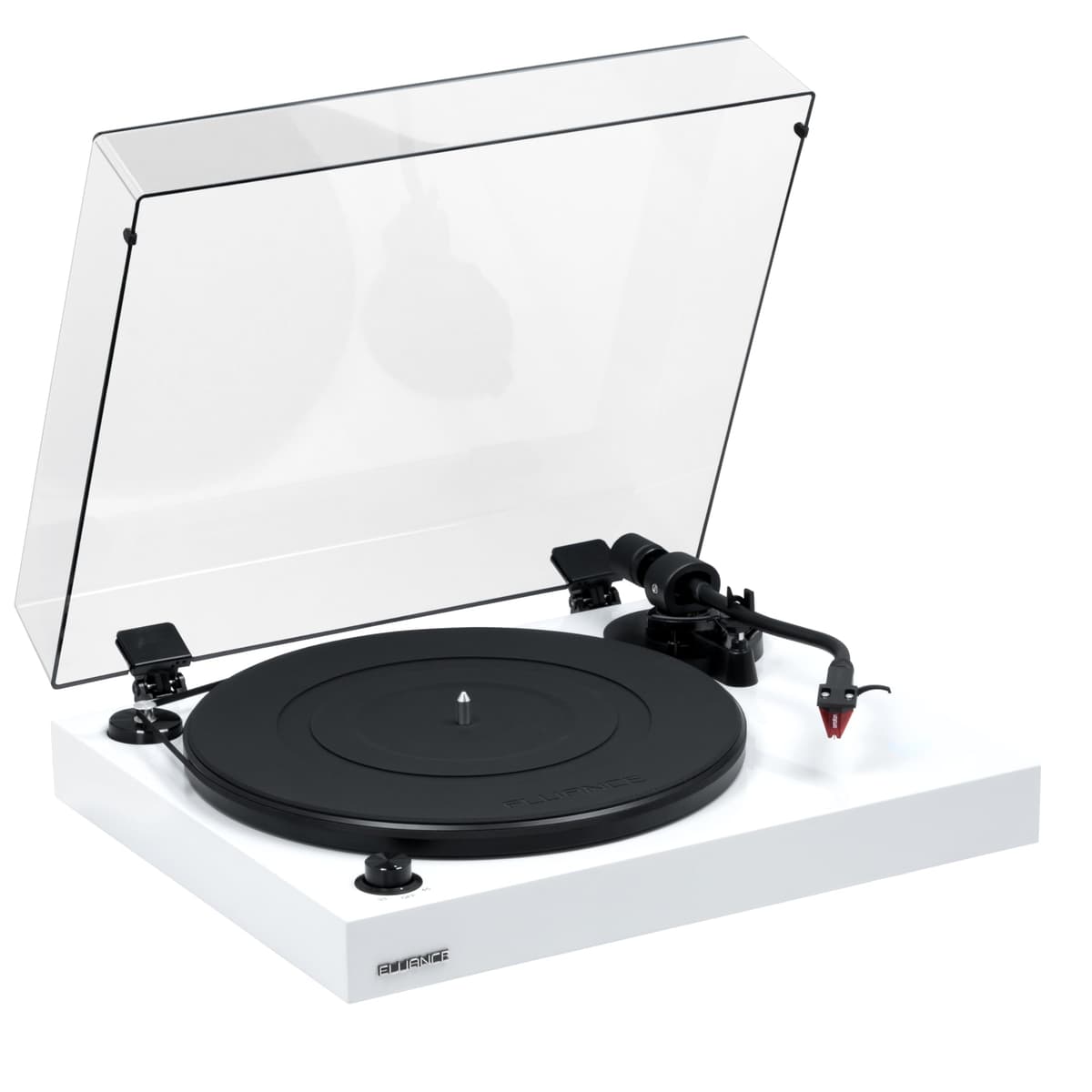Fluance RT83 Tocadiscos analógico de alta fidelidad con cápsula Ortofon 2M Red - Piano White RT83WH