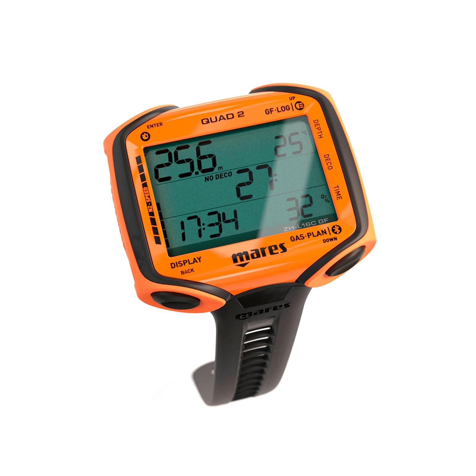 Mares Quad 2 Computadora de Buceo de Muñeca Smart Naranja 414152-OR