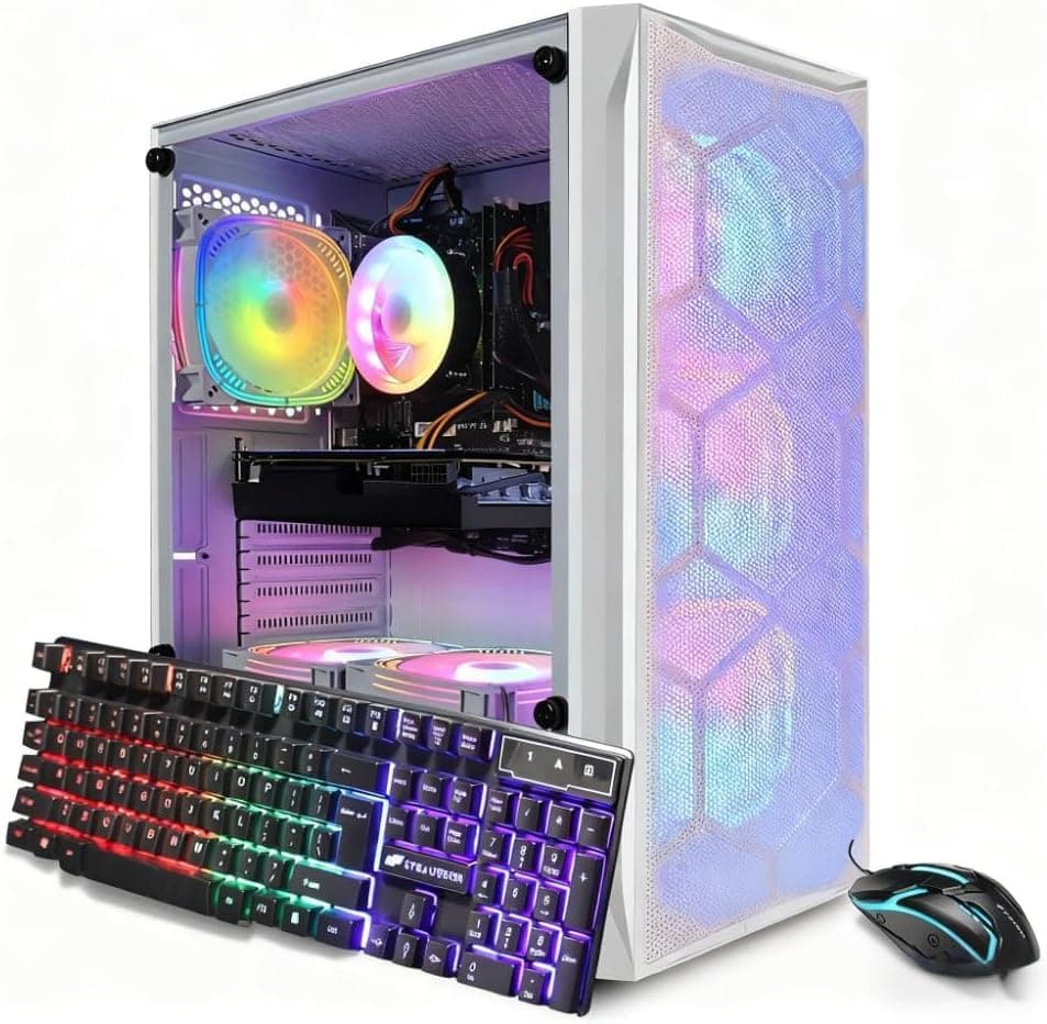 Computadora de Escritorio STGAubron Gaming PC, GeForce GTX 1660 Ti 6GB, Intel Core i7 hasta 3.9 GHz, 16GB RAM, 512GB SSD, WiFi 6, Bluetooth 5.0, 6 Ventiladores RGB, Windows 11 Home ABR0222