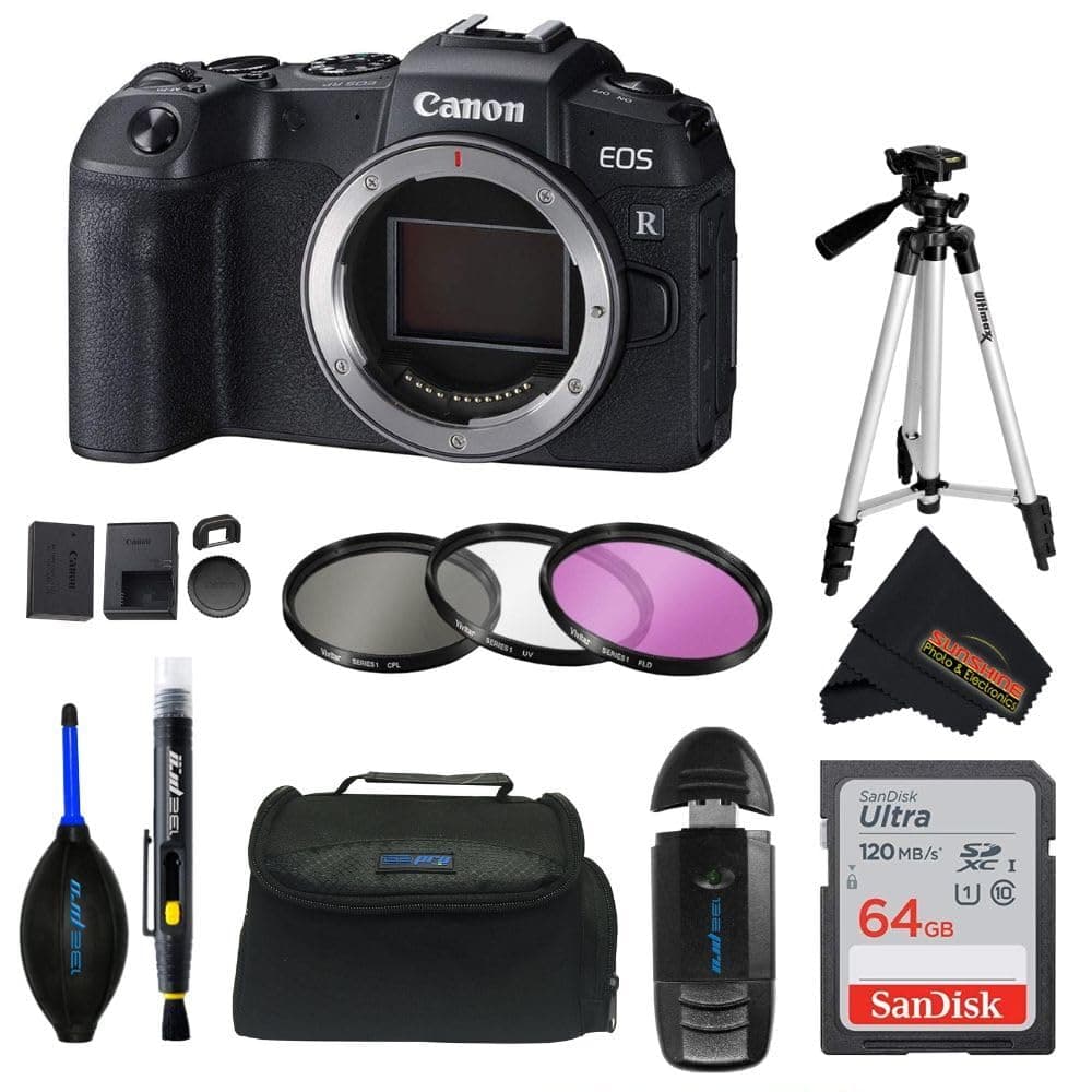 Cámara digital sin espejo Canon EOS RP (solo cuerpo) (renovada) (solo cuerpo + paquete con accesorios) 3380C002-cr