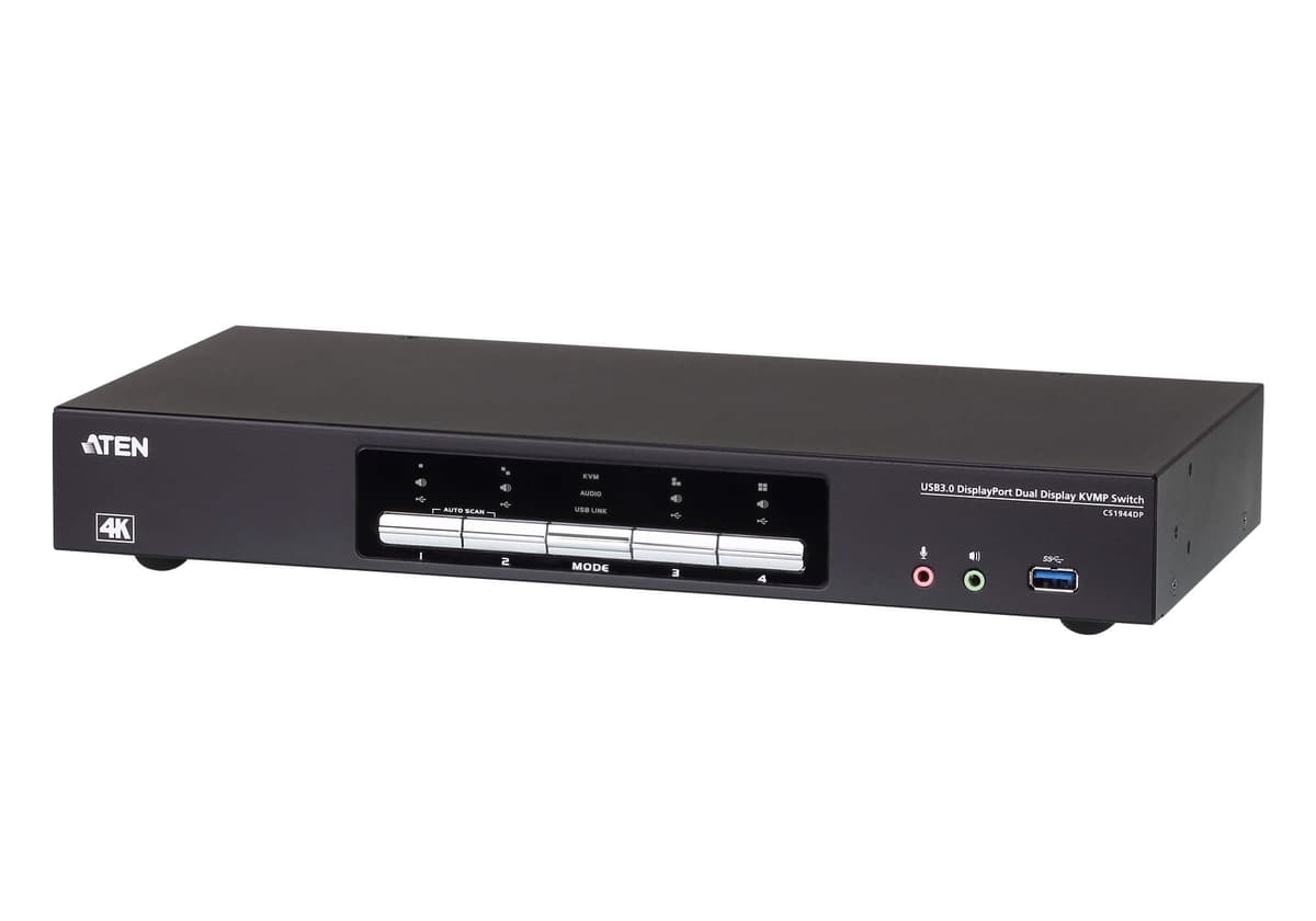 ATEN CS1944DP Switch KVM 4 Puertos DisplayPort USB 3.1 Gen1 Negro