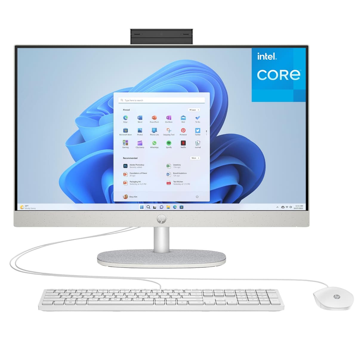 HP 24 All-in-One Touchscreen 23.8" FHD con Intel N100, 16GB RAM y 512GB SSD, color blanco 24-cr