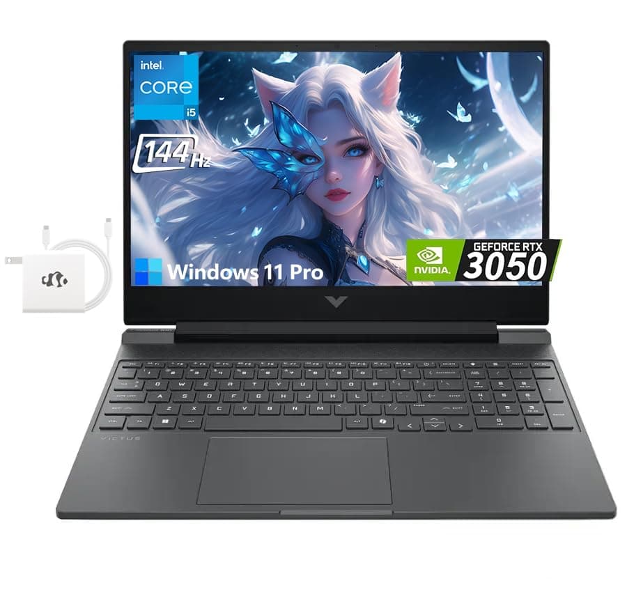 HP Victus 15.6" FHD 144Hz Laptop Gamer, 16GB RAM 1TB SSD Intel 8 núcleos i5-12450H (mejor que i7-11800H), NVIDIA GeForce RTX 3050, teclado retroiluminado, Wi-Fi 6, Bluetooth 5.4, Windows 11 Pro HP Laptop