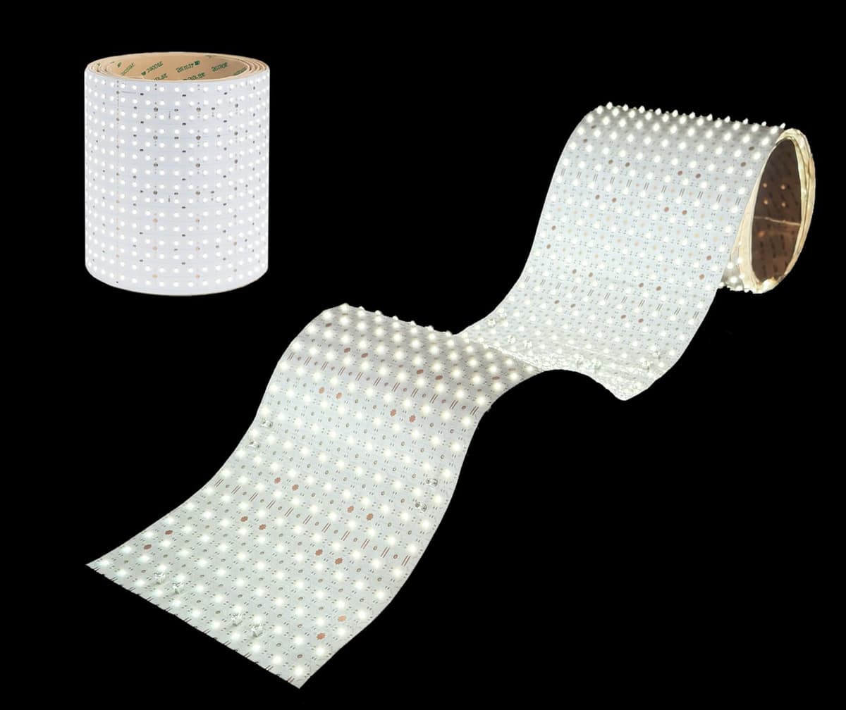 VALIKIY Lámina de Retroiluminación LED Extra Grande 33FT×9.45in (10m×24cm), 6000K 480W 24V DC, Panel de Luz Flexible Cortable, CRI>95 para Retroiluminación de Encimeras de Piedra Translúcida, Paredes Decorativas y Proyectos VL-FLSXL480W-60K