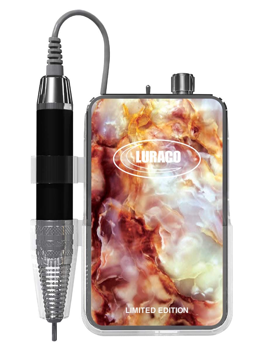 Luraco Nail Drill Pro-40K eFile profesional, Red Marble Pro-40K Nail Drill
