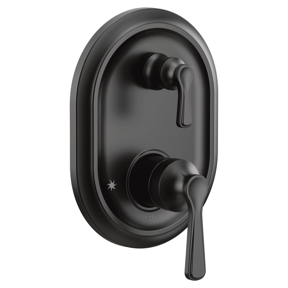 Moen M-CORE 3-Series UTS9211BL Kit de terminación de ducha 2 manijas con válvula de transferencia integrada Matte Black