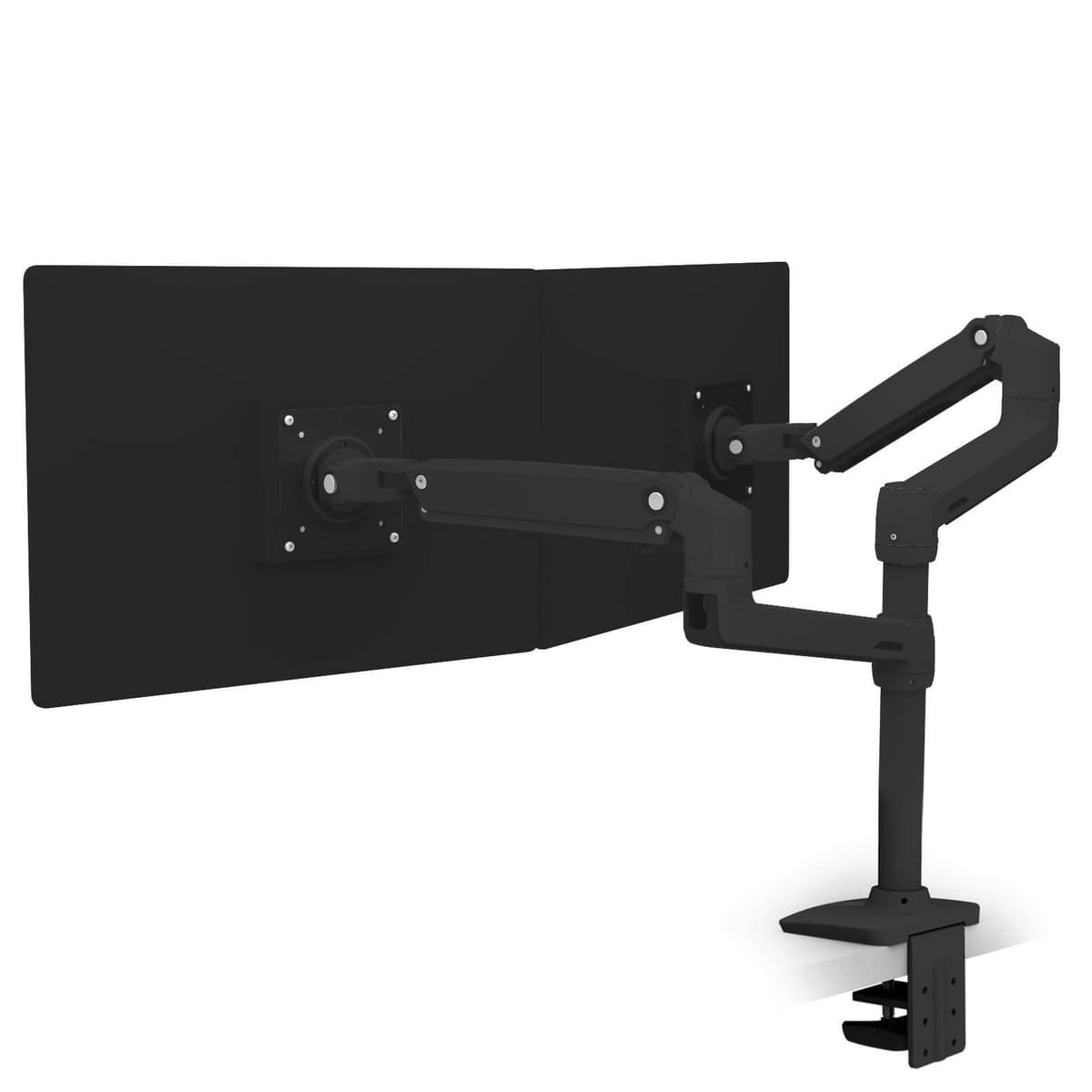 Ergotron - Brazo para dos monitores en apilado vertical LX, montaje VESA de escritorio - para 2 monitores de hasta 24 pulgadas, 3.2 a 9 kg cada uno - Negro mate 45-492-224