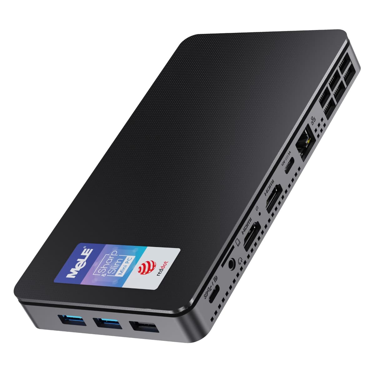 MeLE Overclock4C Slim Mini PC N300 (hasta 3.8GHz), 16GB RAM, 512GB, Triple Display