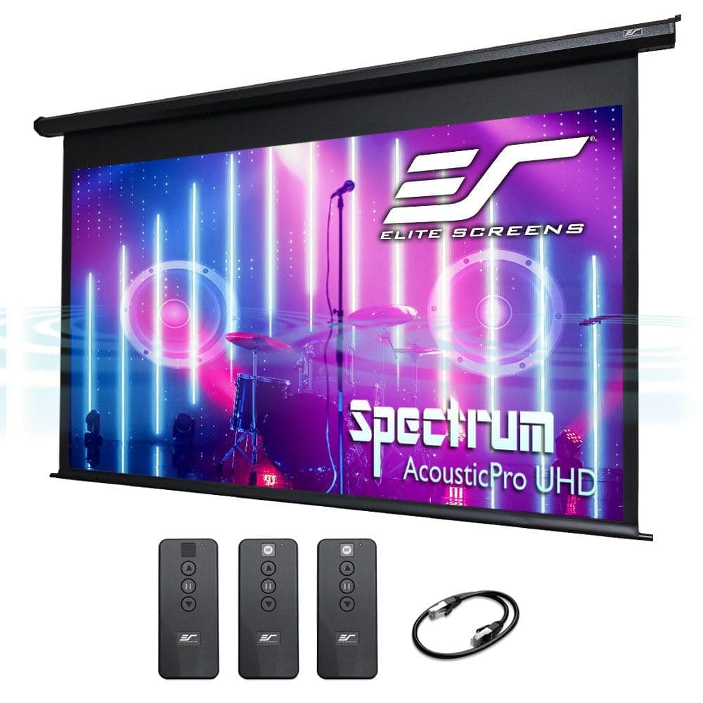 Elite Screens Spectrum AcousticPro UHD 125" Motorized Electric Acoustic-Transparent Screen ELECTRIC125H2-AUHD
