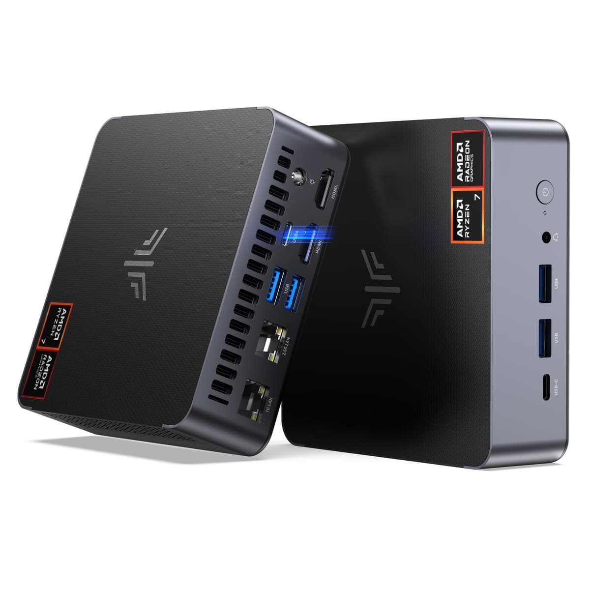 KAMRUI AM21 Mini Gaming PC Ryzen 7 8745HS, 32GB DDR5, 1TB PCIe4 NVMe, Quad 4K, WiFi6, Dual LAN