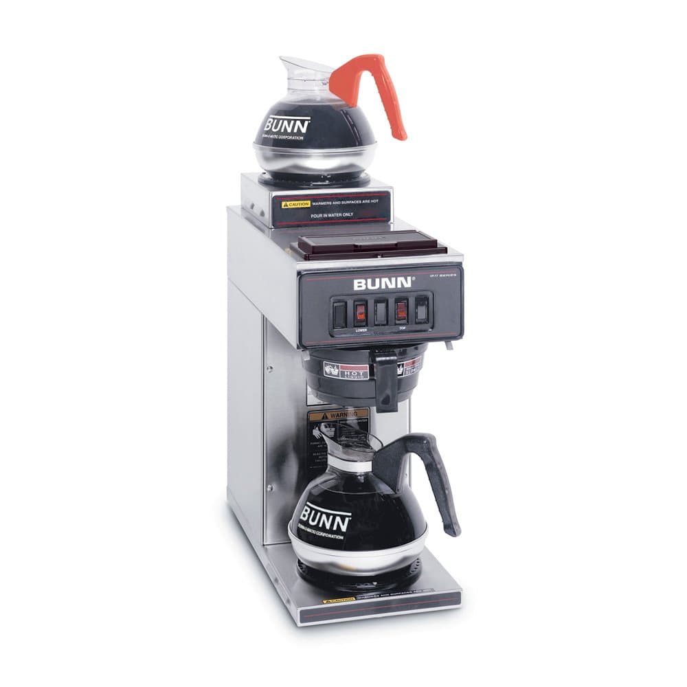 BUNN VP17-2SS Cafetera Pourover Comercial con 2 Calentadores, Acero Inoxidable (120V)