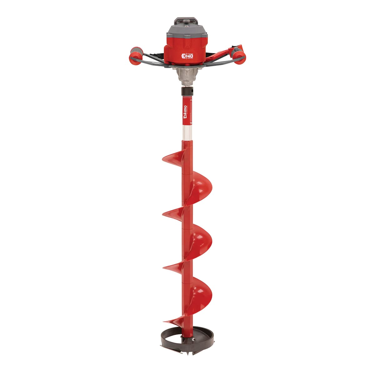 Eskimo E40 taladro eléctrico para hielo 8" 40V, bit composite, rojo (45850)