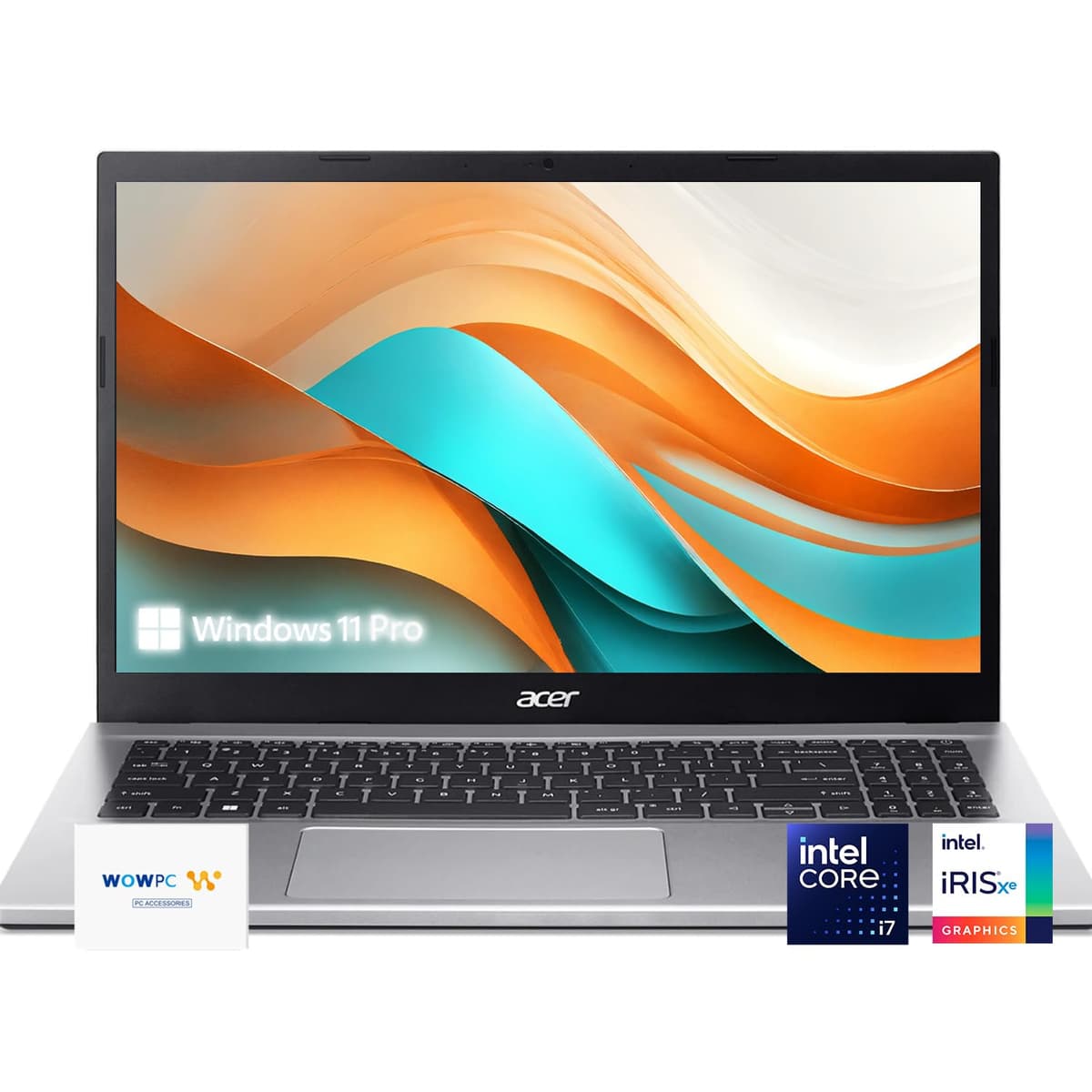acer Aspire 3 Laptop | 15.6" FHD | Intel Core i7-1165G7 | Quad-core | Intel Iris Xe Graphics | 36GB RAM | 512GB PCIe SSD | Wi-Fi 6 | Larga duración de batería | Windows 11 Pro | con USB de recuperación del sistema WOWPC