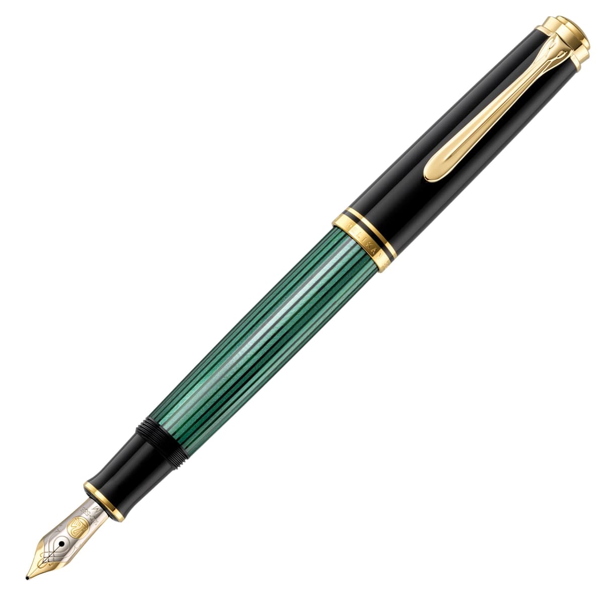Pelikan Souverän M600 Fountain Pen Fine Nib Black/Green 980011
