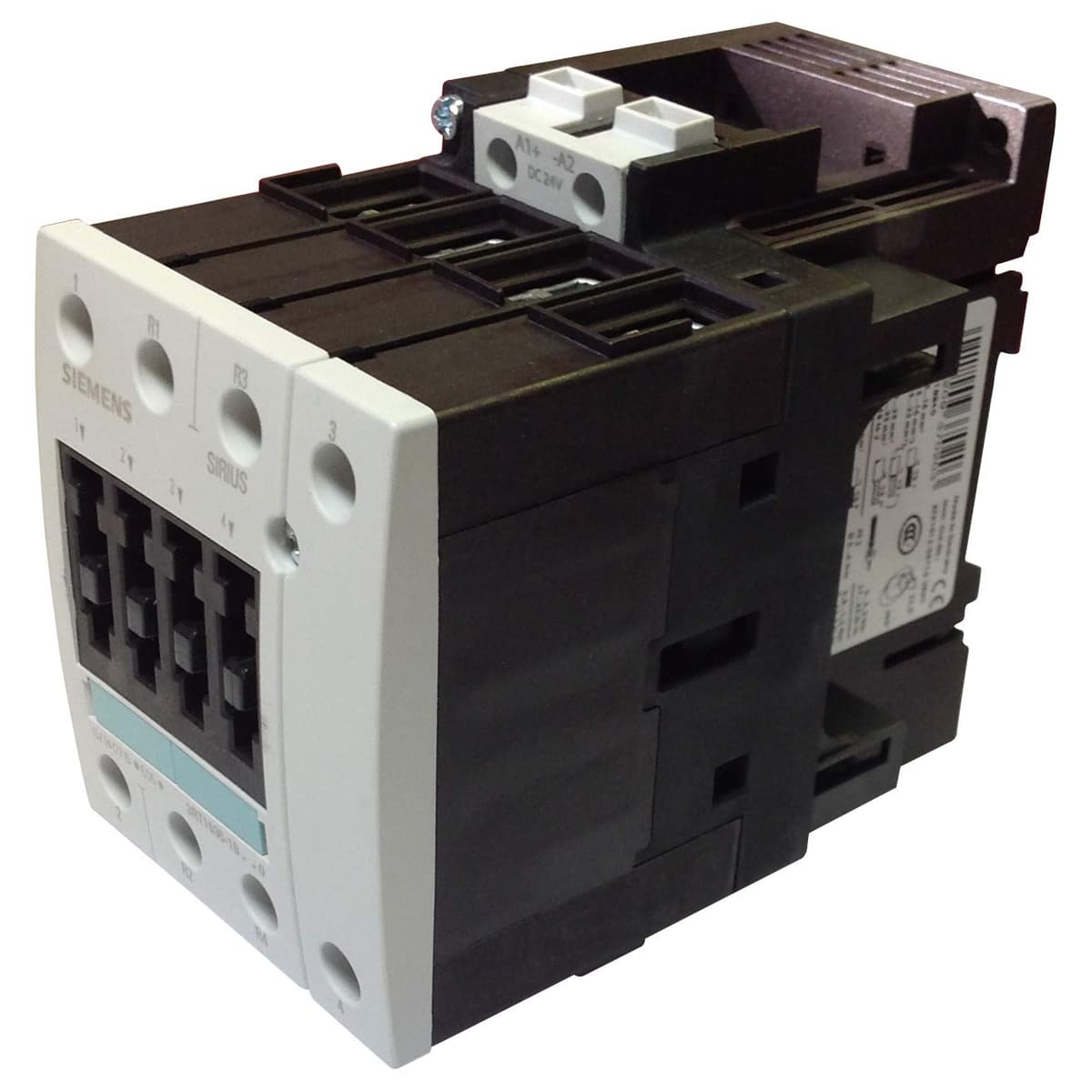 Siemens 3RT15 35-1BB40 Contactor especial DC 3 polos, conexión por tornillo, tamaño S2, bobina 24VDC
