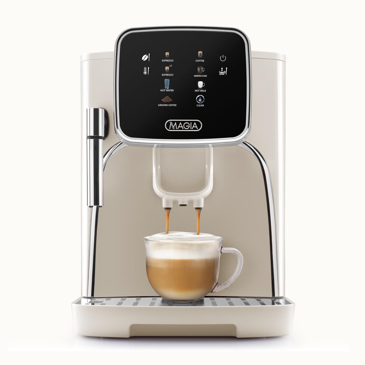 Zulay Kitchen Magia Clasica Cream Silver - Cafetera Superautomática