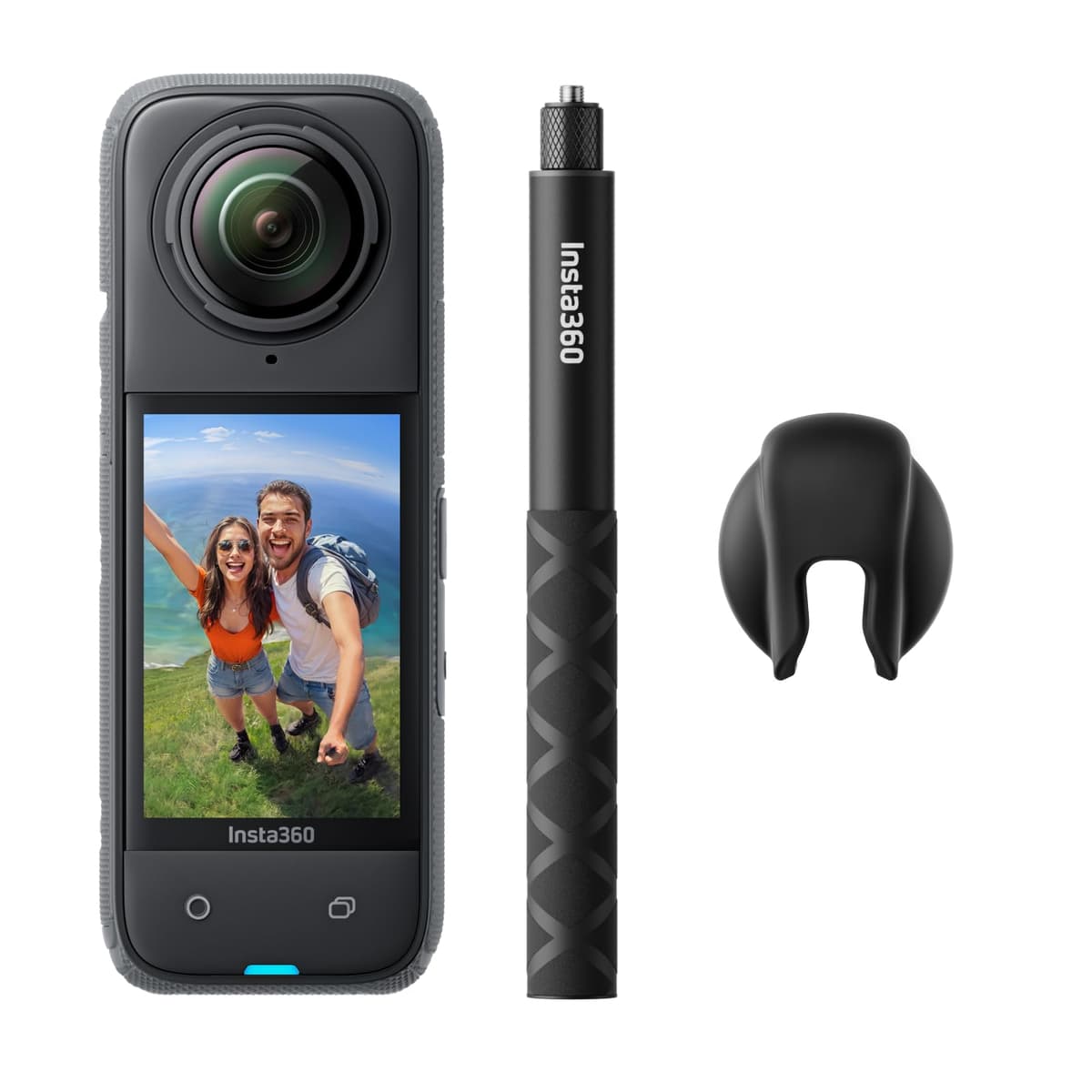 Insta360 X4 Get-Set Bundle - Cámara 360° 8K resistente al agua con efecto palo invisible CINSABMA