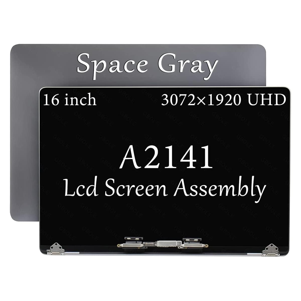 Repuesto de pantalla GBOLE A2141 para MacBook Pro Retina A2141 2019 Pantalla LCD completa Ensamblaje de pantalla EMC 3347 661-14200 Gris espacial