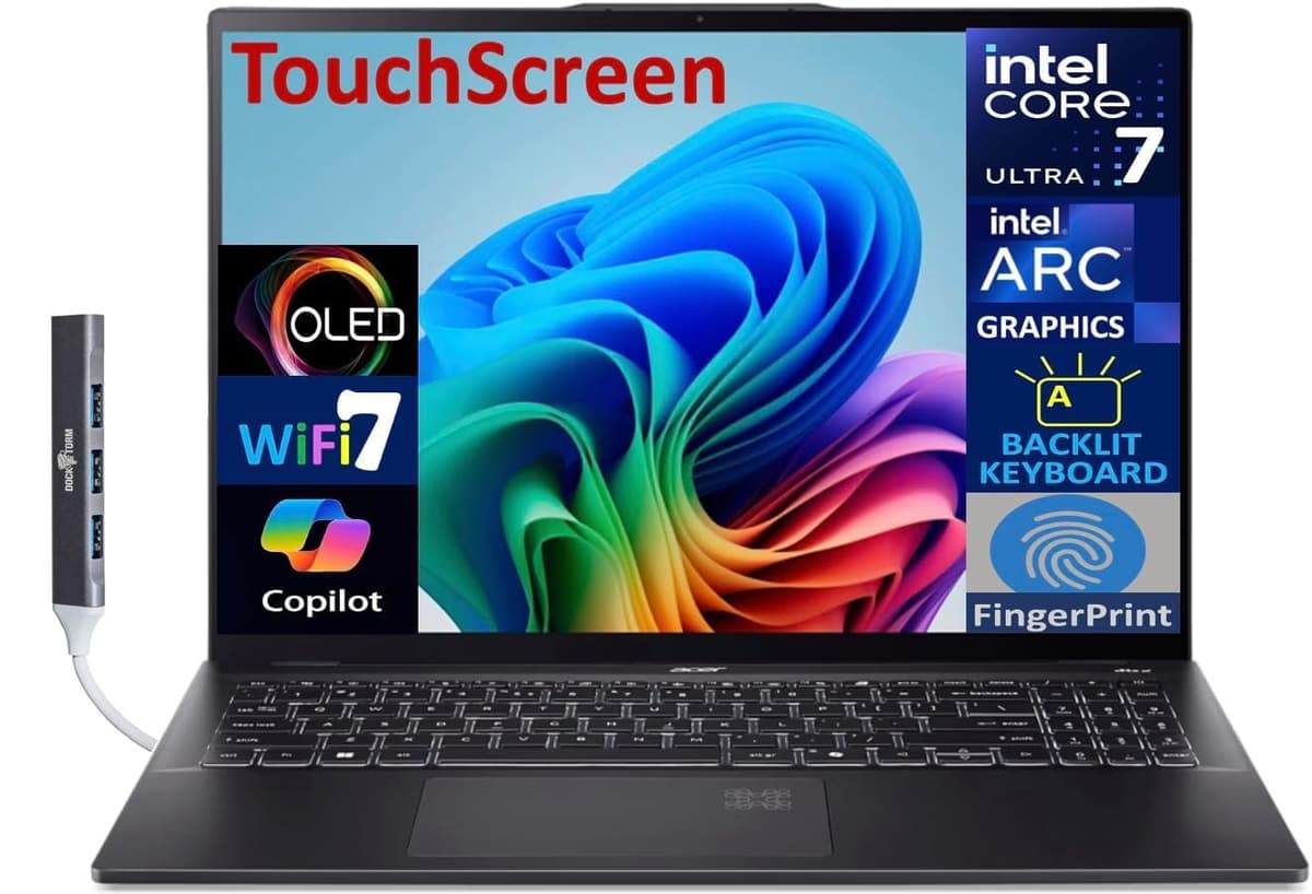 acer Swift 16 AI 16.0" OLED 2.8K Touch, Ultra 7-256V, 16GB LPDDR5X, 4TB SSD, Windows 11 Pro