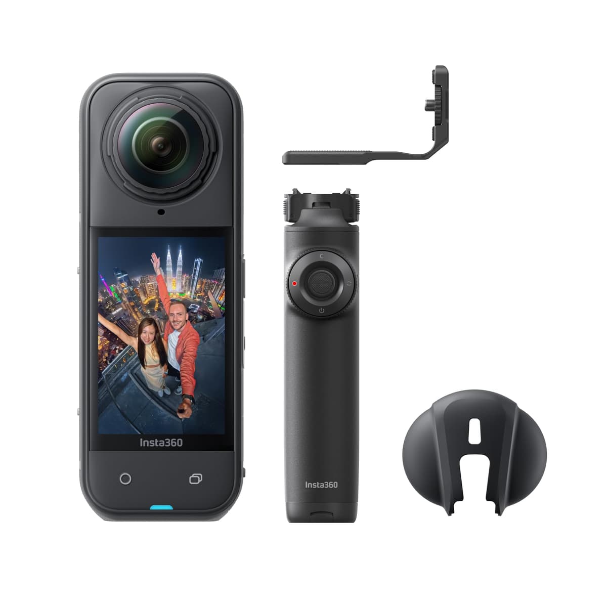 Paquete Insta360 X5 con Selfie Stick de Encuadre Libre - Camara 360 Impermeable 8K, Lider en Poca Luz, Efecto de Selfie Stick Invisible, Lente Resistente y Reemplazable, Bateria de 3 Horas, Paraviento Integrado CINSAAHA-VLOG