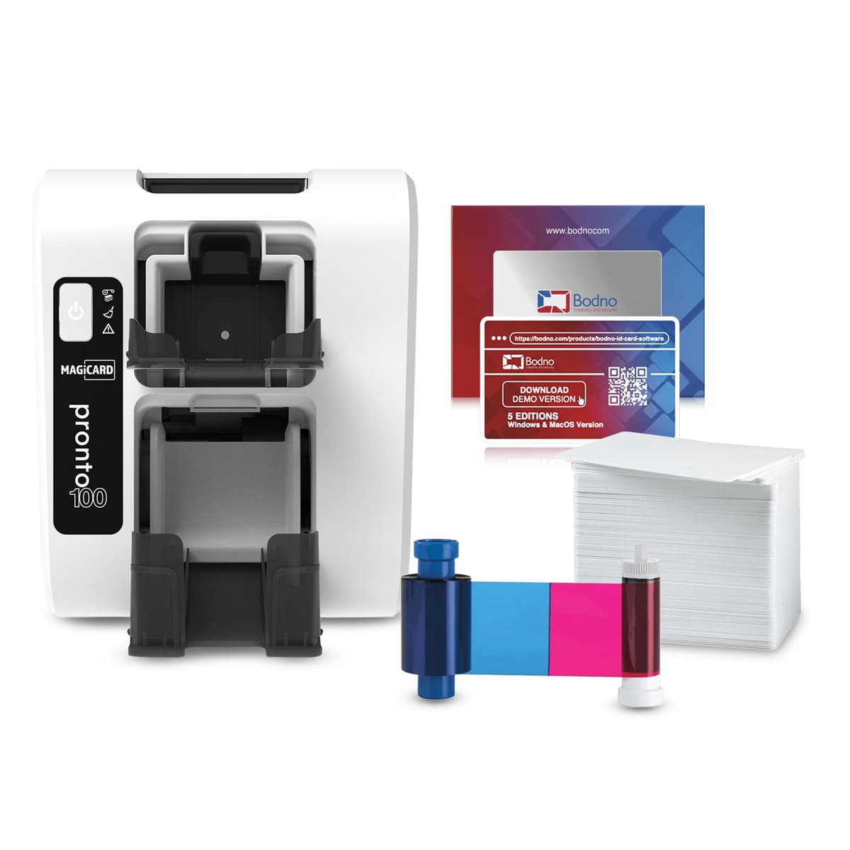 Bodno Impresora de credenciales Magicard Pronto 100 - paquete completo Bronze Edition 3100-0001